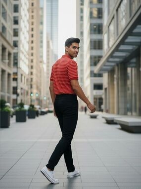 CLUB ROOM THE ESTATE POLO STRIPED COLLARED SHIRT